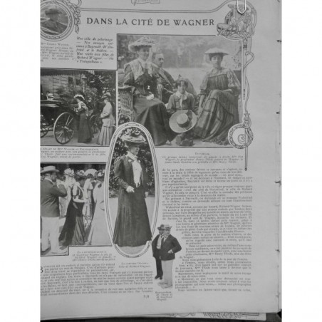 1906 F WAGNER CITÉ PELERINAGE VISITE FILLE WAHNFRIED FAMILLE