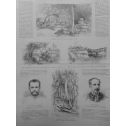 1886 I FRANCE CONGO CASE ROI MAKOKO CAMPEMENT DECAZES RIGAIL LASTOURS