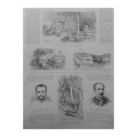 1886 I FRANCE CONGO CASE ROI MAKOKO CAMPEMENT DECAZES RIGAIL LASTOURS