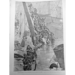 1876 BATEAU LA LOUISIANE CATASTROPHE COLLISION LA GIRONDE