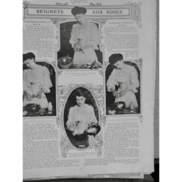 1906 F PATISSERIE FEMME CUISINIERE BEIGNET ROSES RECETTE