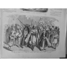 1867 SYRIE NOCES FELLAHS VALLEE ORONTE CROQUIS VOYAGEUR