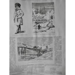 1883 UI EXPEDITION POLE NORD JEANNETTE GLACE PONT YAKOUTE