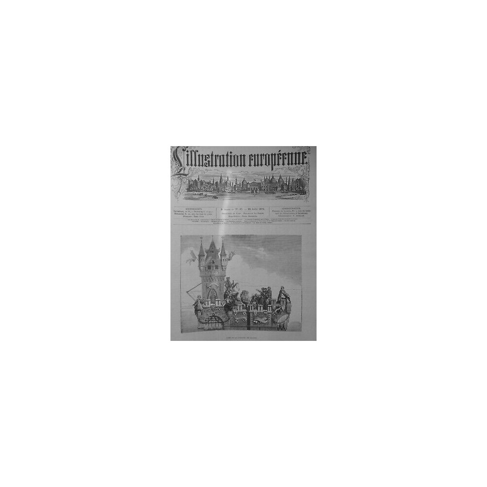 1875 CARNAVAL BELGIQUE CHAR COMMUNE MALINES