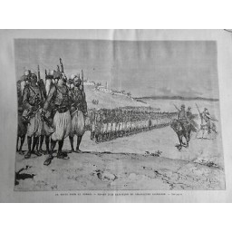 1884 UI TONKIN TIRAILLEUR ALGERIEN DEPART BATAILLON