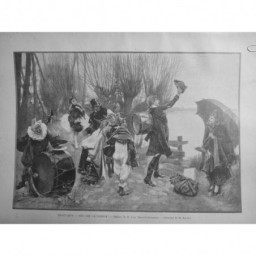 1889 MI BEAUX ARTS PASSEUR TABLEAU JOSE MIRALLES DARMANIN