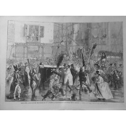 1873 MI CARNAVAL ESPAGNE MADRID ENTERREMENT TRADITIONNEL SARDINE