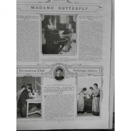 1906 F MME BUTTERFLY PUCCINI OPERA COMIQUE CLUB ARTISTIQUE FEMININ HUILLARD