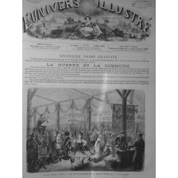 1872 CARNAVAL PARIS MI CAREME BAL BLANCHISSEUSES LAVOIR POPINCOURT