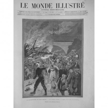 1891 MI CATASTROPHE SAINT MANDE PREMIERS SECOURS