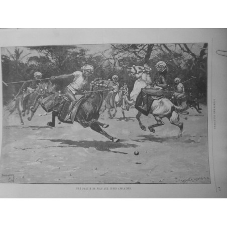 18911896 1923 POLO INDE MANIPOUR PONEYS PARTIE INDOOR POLO 3 JOURNAUX