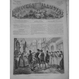 1864 SALON FOIRE SERVANTES DESSIN M.MARCHAL