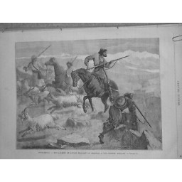 1879 UI AFGHANISTAN MONTAGNARDS KHYBER ENLEVANT TROUPEAU COLONNE ANGLAISE