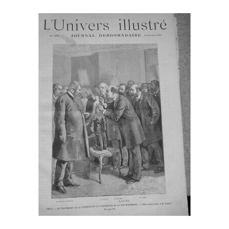 1890 PARIS TRAITEMENT TUBERCULOSE DISPENSAIRE RUE MIROMESNIL DESSIN M.GUILLIODD