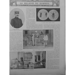 1909 MEDECINE MALADIE SOMMEIL TRANSMISE MOUCHE TSE-TSE DR.MARTIN ETUDE MALADIE