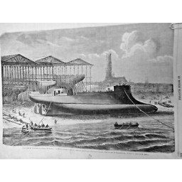 1864 BATEAU CHANTIERS OCEAN BORDEAUX BELIER CUIRASSE LE SPHINX STE CROIX