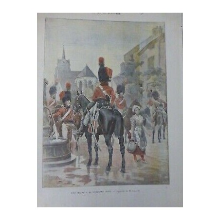 1894 HALTE FONTAINE AQUARELLE M LALAUZE