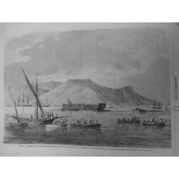 1866 BATEAU LA FREGATE LE VAUBAN TOULON EXPLOSION TORPILLE