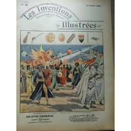 1900 INVENTIONS INSTRUMENTS MUSIQUES EXOTIQUES TAMBOURIN DRAGON LAMPION
