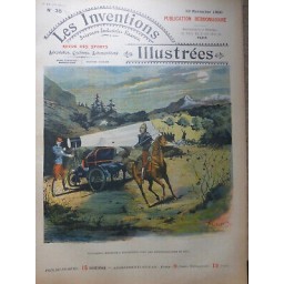 1900 INVENTIONS VOITURETTE MILITAIRE PROJECTION ECLAIRAGE RECONNAISSANCE NUIT