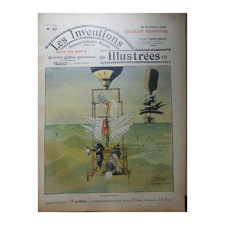 1900 INVENTIONS AUTO AVIATEUR BOUSSON BALLON AILES EQUILIBRE MOTEUR