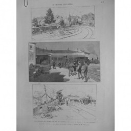 1880 MI CHEMIN FER SCEAUX DESSIN MOULIGNIE