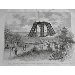 1888 UI PARIS TRAVAUX EXPOSITION TOUR EIFEL CARNOT TOUR 1ER ETAGE