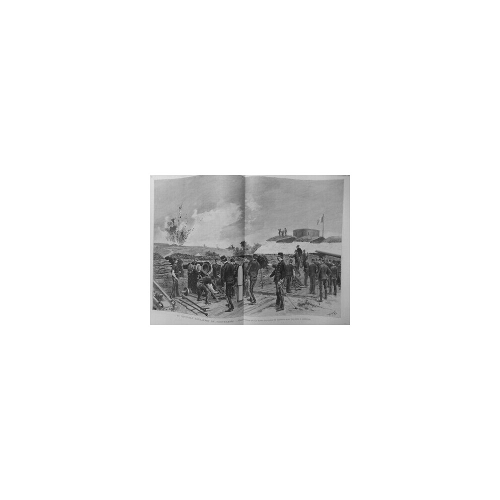 1888 I CHALONS CAMP MILITAIRE ARTILLERIE FORTERESSE CANON OBUS MELINITE