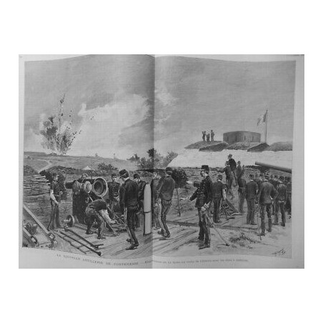 1888 I CHALONS CAMP MILITAIRE ARTILLERIE FORTERESSE CANON OBUS MELINITE