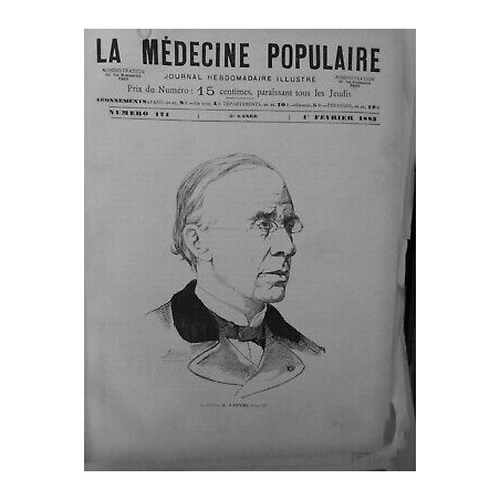 1883 DOCTEUR A.FAUVEL INSPECTEUR SEVICES SANITAIRES MEMBRE ACADEMIE MEDECINE