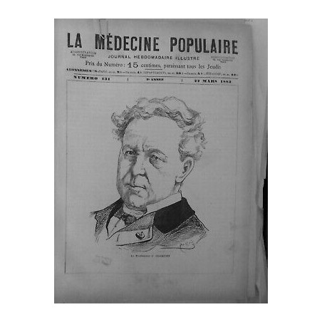 1883 MEDECINE PROFESSEUR JULES CLOQUET CHIRURGIEN ANATOMISTE ACADEMIE SCIENCES