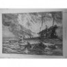 1875 BATEAU COSSPATRICK ANGLAIS COLONS NOUVELLE ZELANDE INCENDIE