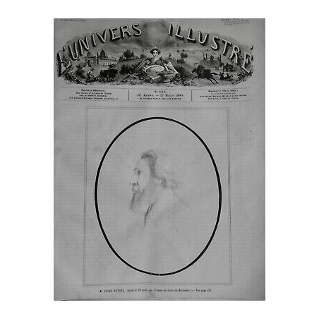 1886 UI JULES HETZEL PORTRAIT BIOGRAPHIE DESSIN MEISSONNIER