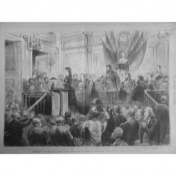 1876 MI PARIS SEANCE CONGRES OUVRIER ECOLE RUE ARRAS