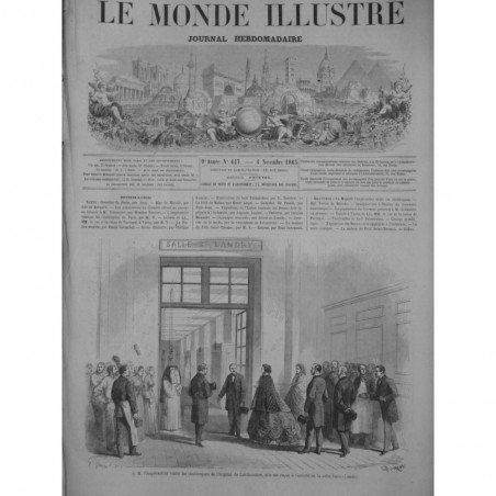 1865 MI IMPERATRICE HOPITAL LARIBOISIERE VISITE CHOLERIQUES