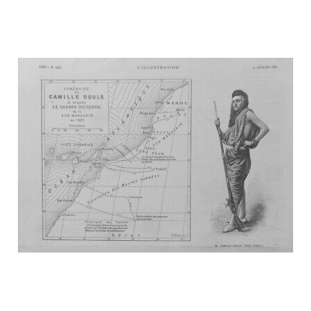 1888 I CAMILLE DOULS EXPLORATEUR SAHARA NADAR