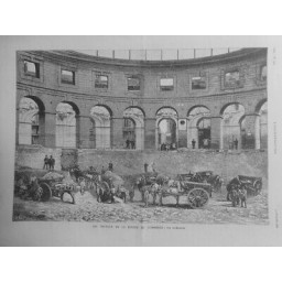 1888 I TRAVAUX BOURSE COMMERCE CHEVAUX CHARRETTES OUVRIERS