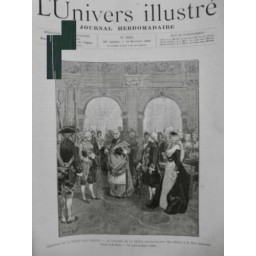 1895 UI THEATRE PORTE ST MARTIN COLLIER REINE DECOURCELLE PRETRE DESSIN DUNKI