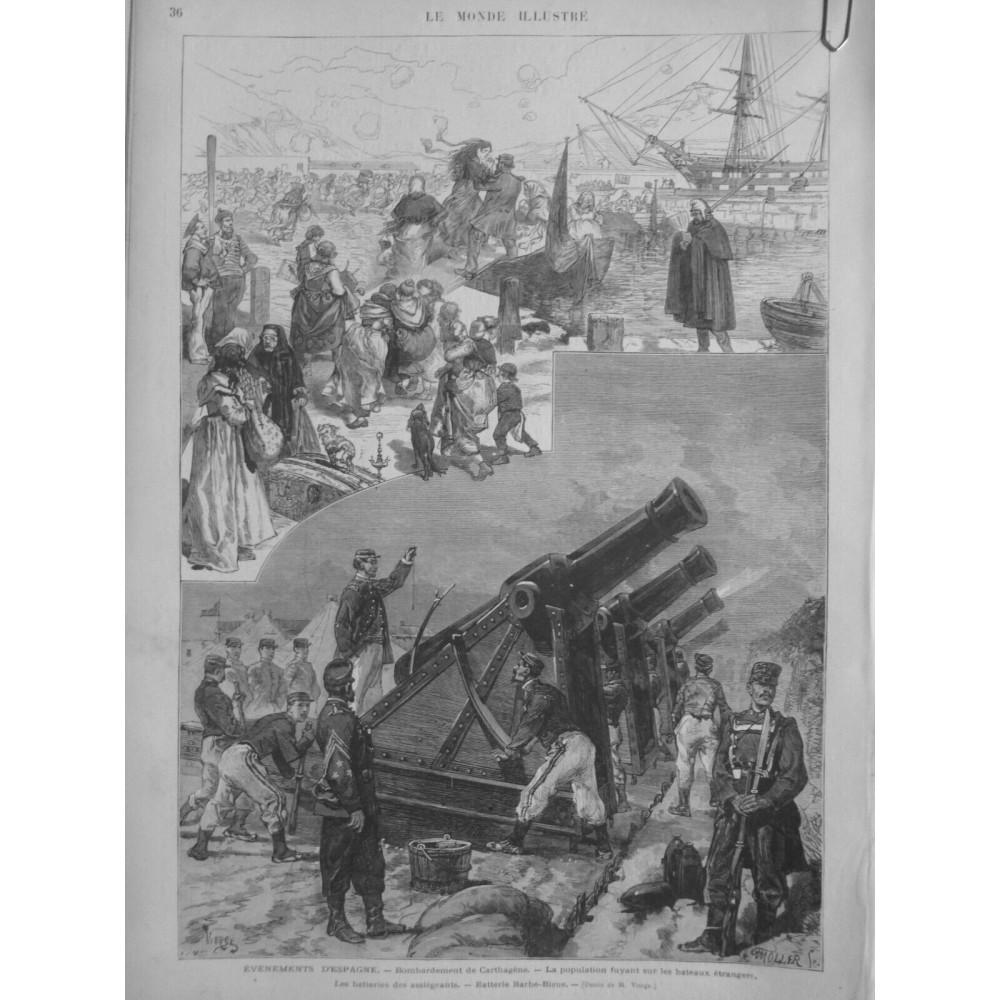 1874 MI BOMBARDEMENT CARTHAGENE