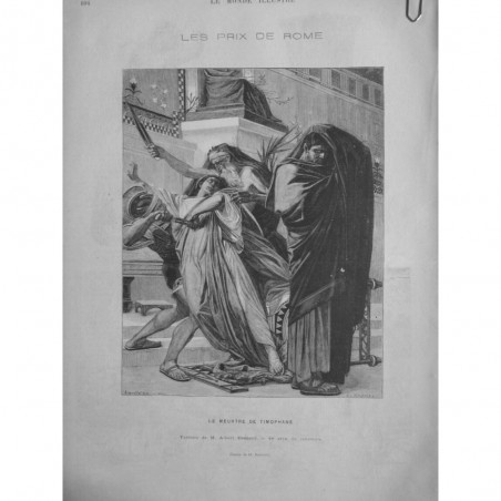 1874 MI MEURTRE TIMOPHANE TABLEAU ALBERT BESNARD