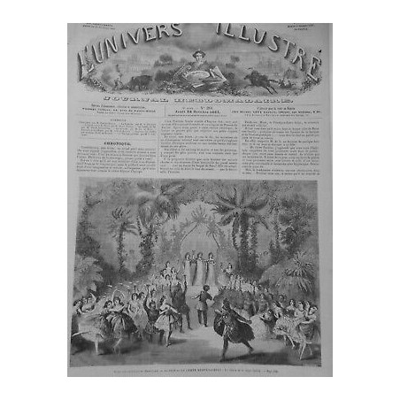 1863 DANSE THEATRE IMPERIAL CHATELET BALLET ALADIN LAMPE MERVEILLEUSE