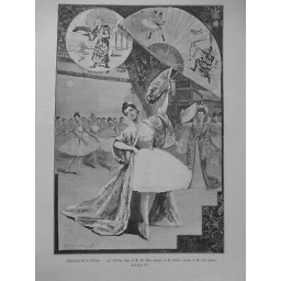 1890 UI DANSE THEATRE OPERA REVE BALLET M.ED BLAU DESSIN PAUL DESTEZ