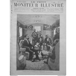 1891 MI5 VOYAGE PRESIDENT REPUBLIQUE CARNOT TRAIN WAGON SALON INVITES