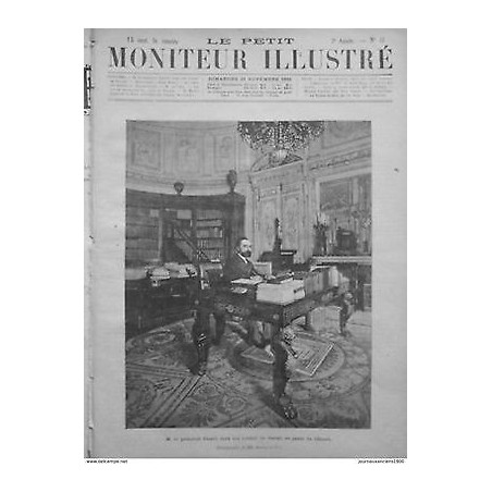 1891 MI11 PALAIS ELYSEE PRESIDENT CARNOT CABINET TRAVAIL EXPLICATIFS