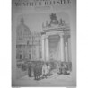 1891 MI18/10 ROME PORTE DU VATICAN FOULE PRÊTRE FERVEUR RELIGION CATHOLIQUE