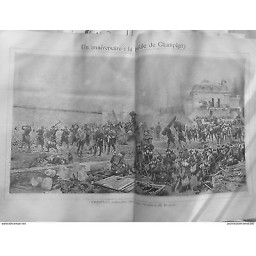 1889 LA12 TABLEAU DETAILLE ANNIVERSAIRE BATAILLE CHAMPIGNY TROCHU COMTE DHERISON