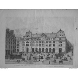 1889 IH4 NOUVELLE GARE ST LAZARE FACADE PLACE DU HAVRE