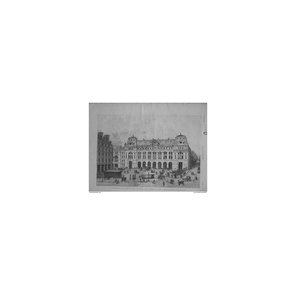 1889 IH4 NOUVELLE GARE ST LAZARE FACADE PLACE DU HAVRE