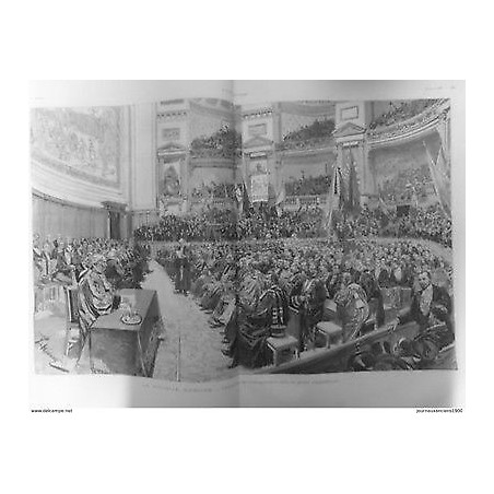 1889 I NOUVELLE SORBONNE CEREMONIE INAUGURATION GRAND AMPHITHEATRE MAGISTRATS