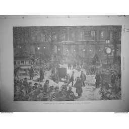 1889 I2 ELECTION 27 JANVIER FOULE PLACE MADELEINE PARIS GENDARMES COCHERS